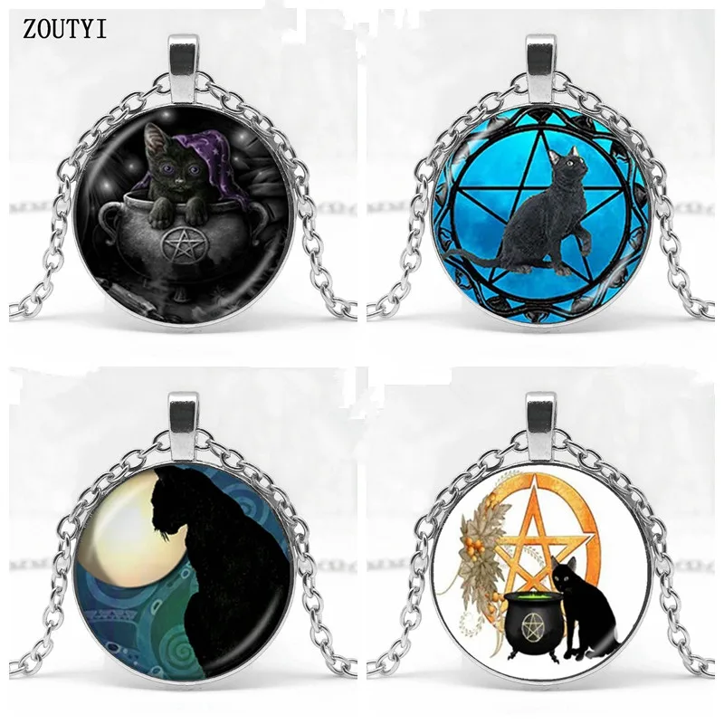 2018/Wicca ожерелье в виде кошки подвеска пятиконечной звезды ювелирные изделия