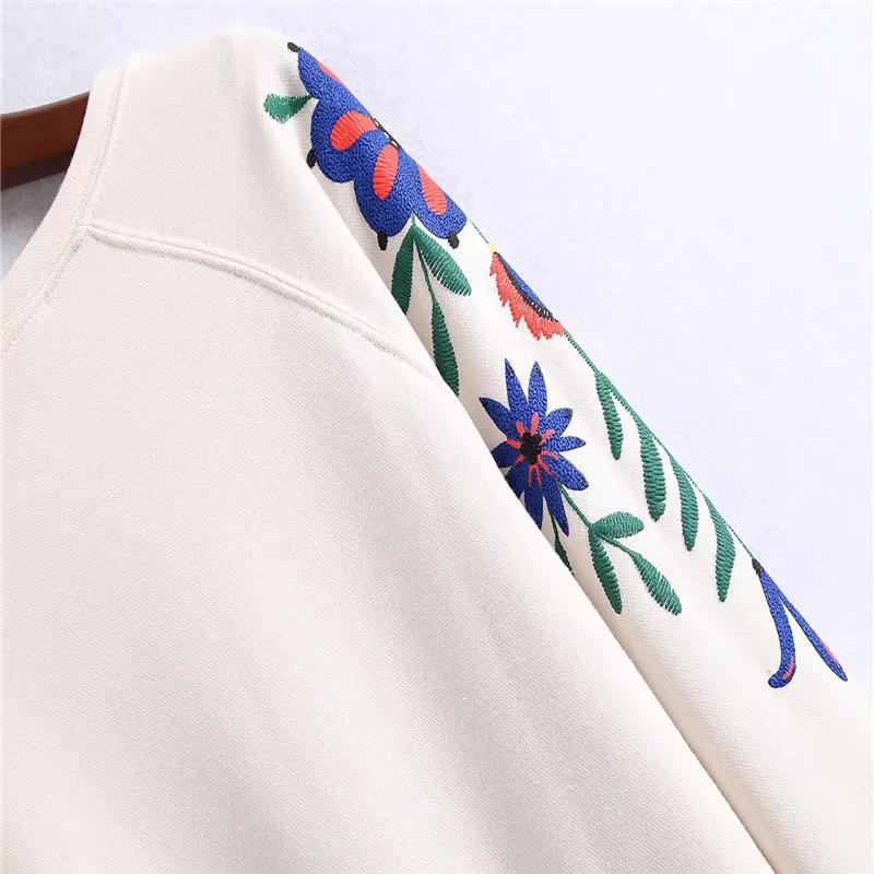 harajuku kpop floral sweatshirt women hoodies fashion white oversized hoodie pullover girl moletom feminino | Женская одежда