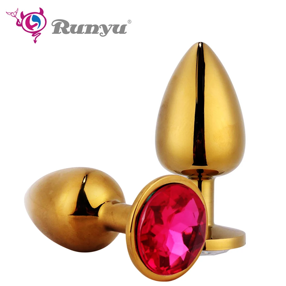 S/M/L Intimate Metal Anal Plug With Crystal Jewelry Smooth Butt No Vibrator Beads Tube Sex Toys for Men/Women | Красота и здоровье