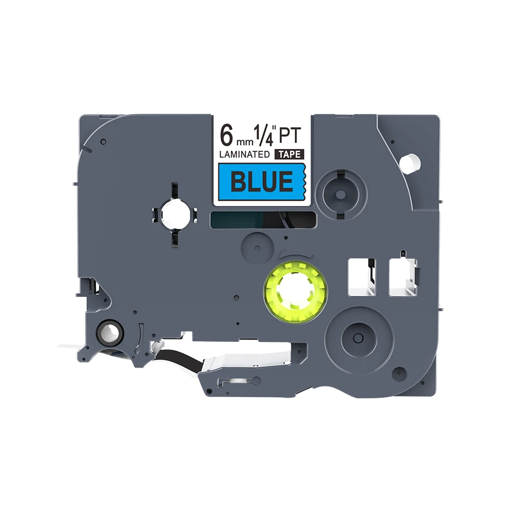 Black-Blue 1 шт. TZe-115 TZ2-115 лента для этикеток для Brother 6 мм белая на прозрачной совместимой для Brother PT200 D210 H110 E110 P-touch принтер этикеток - Цвет: Black-Blue