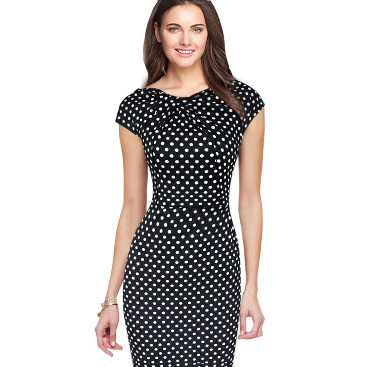 Летнее строгое платье Для женщин карандаш короткий рукав миди с цветочным