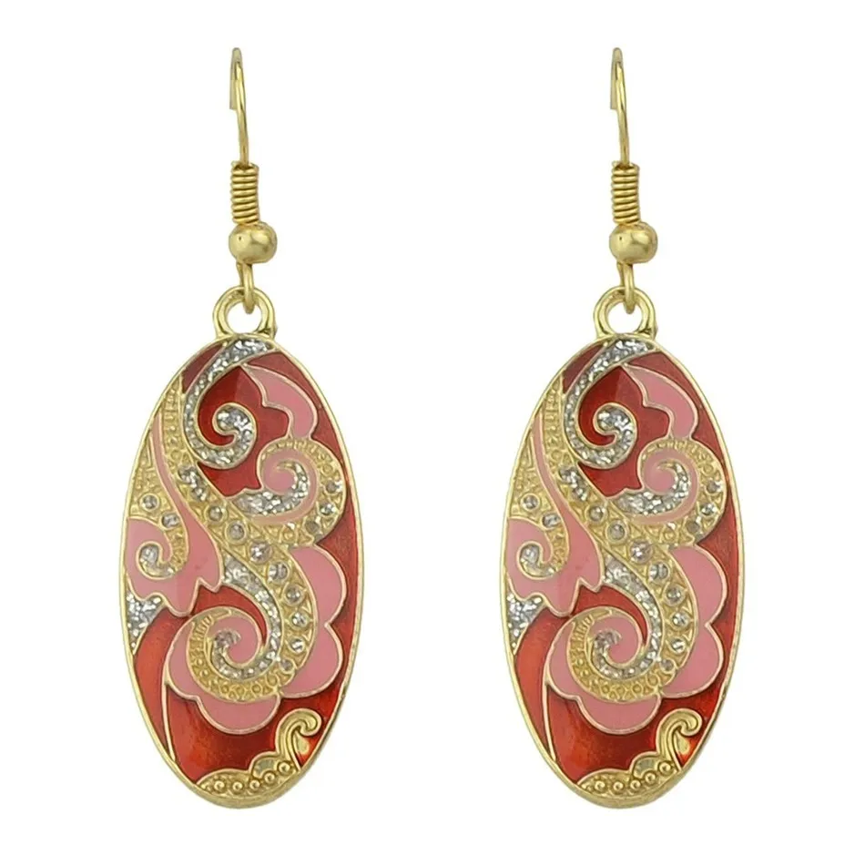 Этническая Стиль Винтаж ювелирных изделий Цвет с Розовый и красный цвет синий