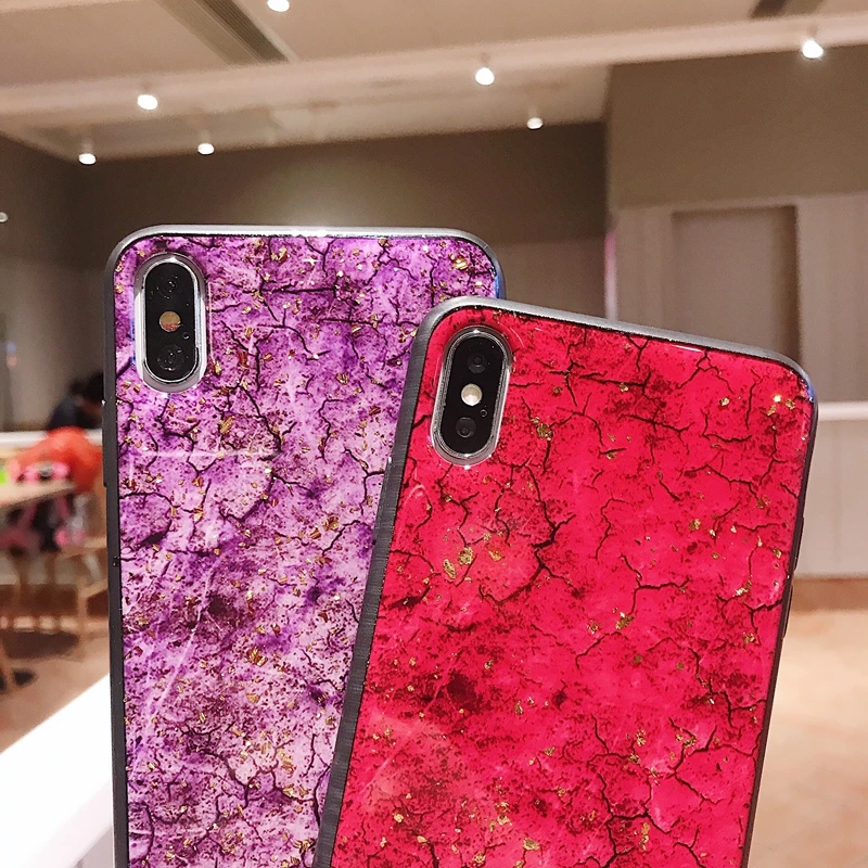 Для Xiaomi Redmi 7 Pro роскошные чехлы для телефонов Золотая фольга блестящая мраморная