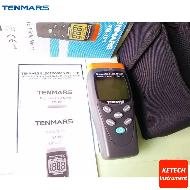 TENMARS TM191 ЭМП электромагнитное магнитное поле тестер Гаусс|gauss|gauss tester |