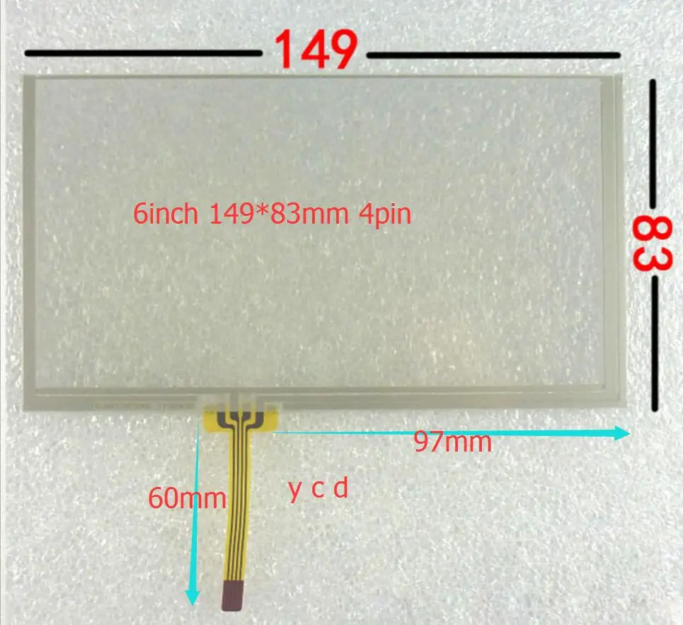 

6 touch screen car industrial touch screen gps dvd touch screen 149x83mm