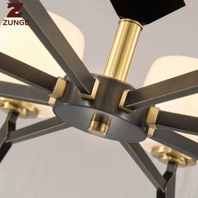 Modern LED luxury copper Chandelier Lights in the Living Room M790 large glass lighting fixtures lampadari lustre para sala | Лампы и