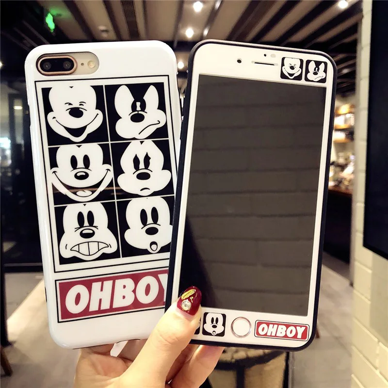 Мягкий чехол для iPhone X с милым Дональдом + пленка экрана из закаленного стекла и