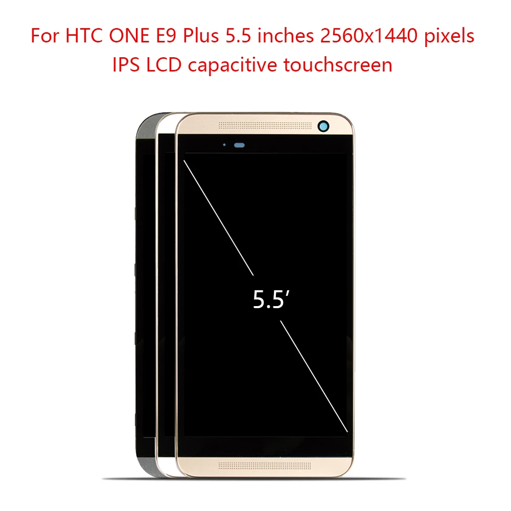 Сенсорный ЖК-экран Sinbeda 5 дюйма для HTC One E9 Plus A55 сменный ЖК-дисплей с рамкой