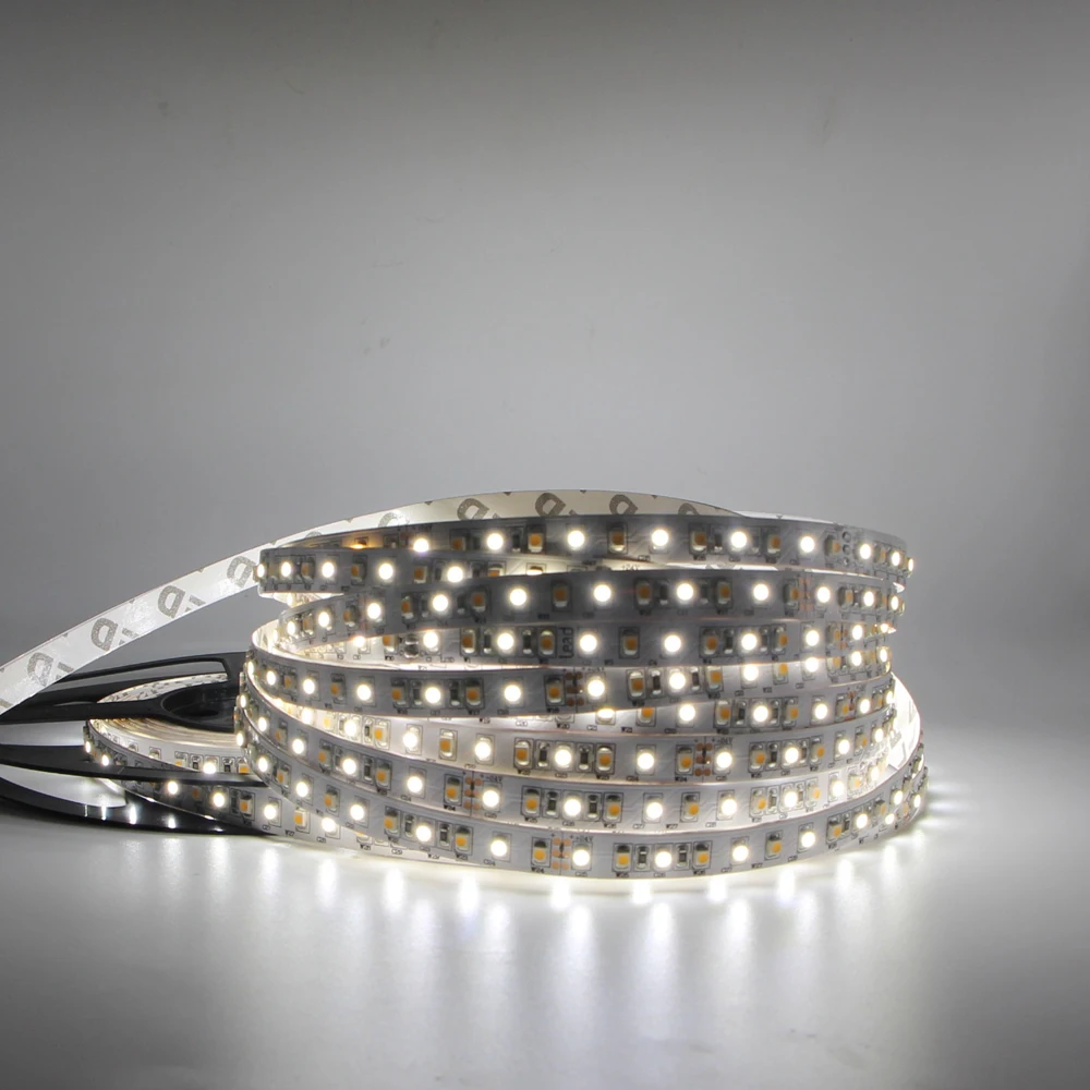 5 м CCT Светодиодные ленты 24 В 12 Затемнения SMD 3528 5050 2835 Светодиодный WW CW света Гибкая