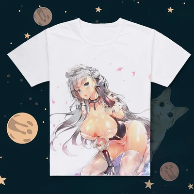 Горячая игра Azur Лэйн cos HMS Белфаст юбка футболка с короткими рукавами крутые футболки летние топы - Цвет: 18
