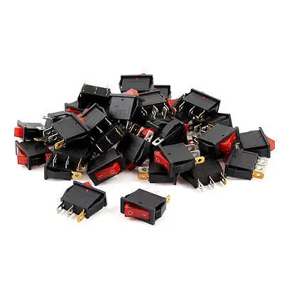 

AC 250V/15A 3 Pins SPST ON/OFF Red Light Snap In Boat Rocker Switch 4 Pieces