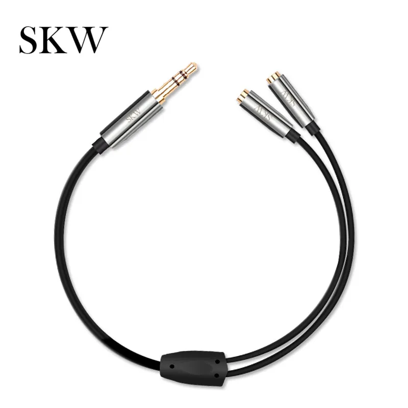 SKW AUX аудио кабель 1 до 2 двойной Y Splitter мужчин и женщин для Xiaomi наушники iPhone