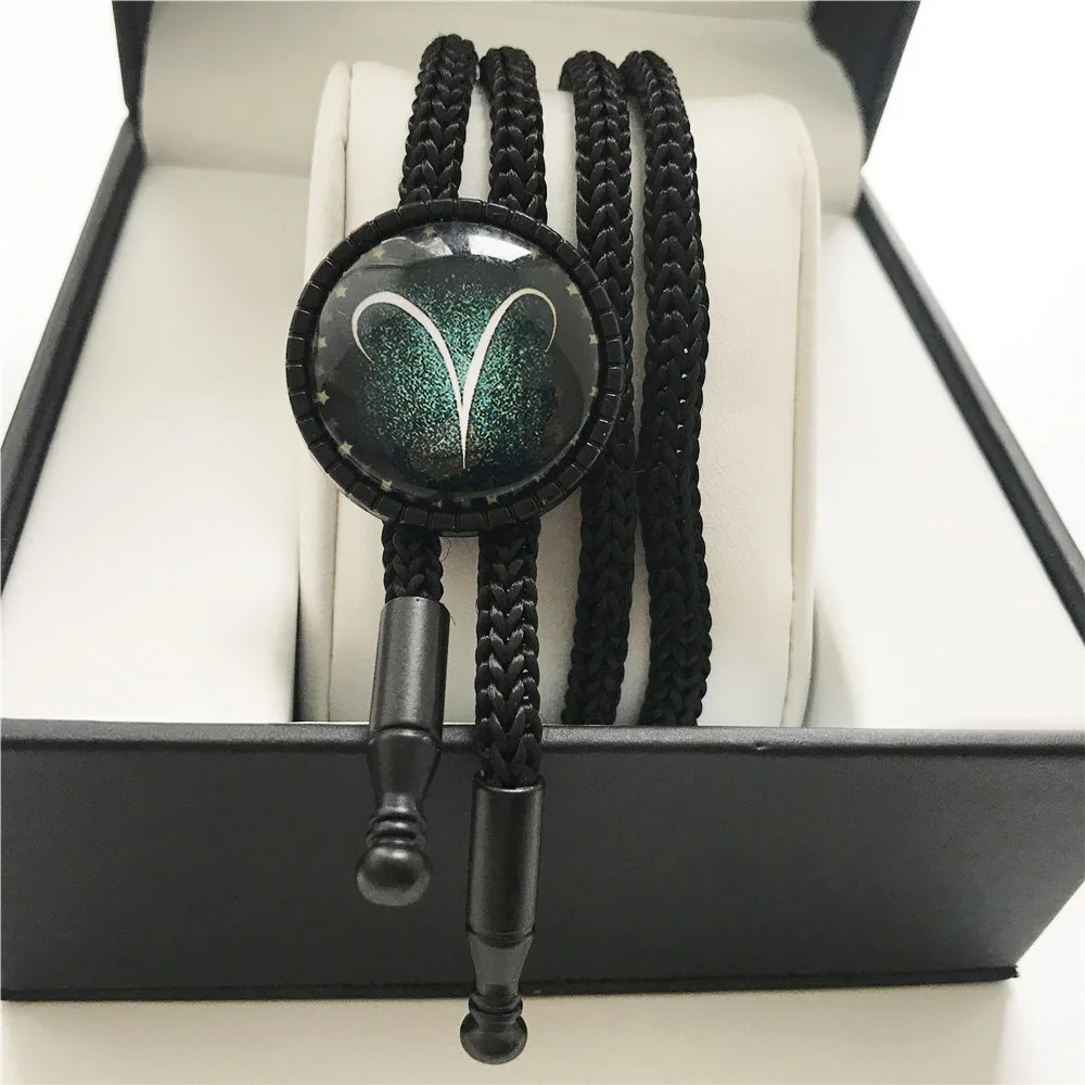 12 звезд Знак зодиака Боло Галстук Модные ювелирные изделия созвездия галстук Шея