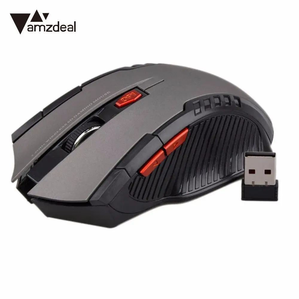 Amzdeal 2.4 ГГц 2400 Точек на дюйм Мини Беспроводной Mause Оптический игровой Мышь геймер