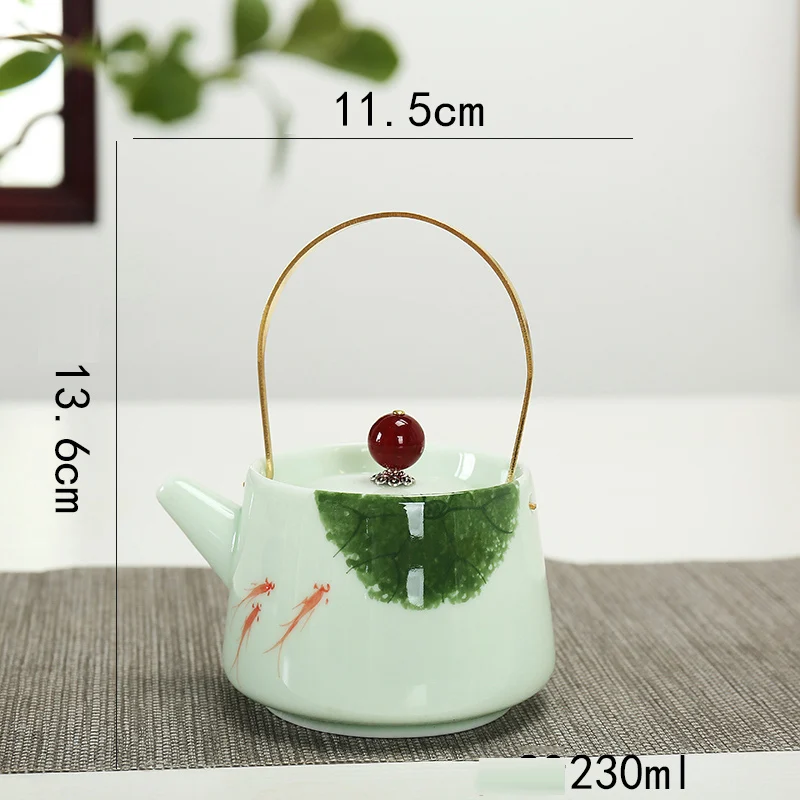 Hand-Hainted ceramic teapot kettle tea cup for puer chinese pot portable set kettles kung fu | Дом и сад