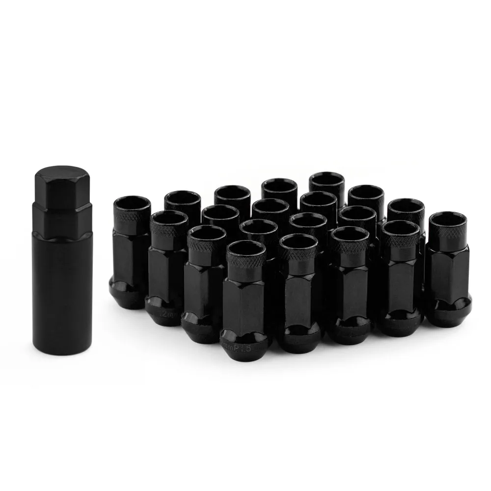RASTP-Muteki Sr48 Колесные гайки 12X1,5 желудь обод удлиненный открытый конец 20 шт. есть RS-LN031 - Color Name: 1.5Black