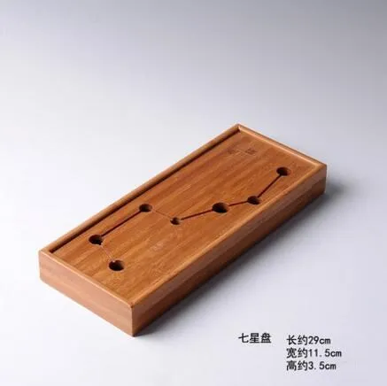 29cmx11.5cm 1 шт./Натуральный Бамбуковый чайный поднос, поднос для хранения воды, китайский традиционный чайный набор кунг-фу, аксессуары для дома, простой мини чайный поднос - Цвет: 29cmx11.5cm
