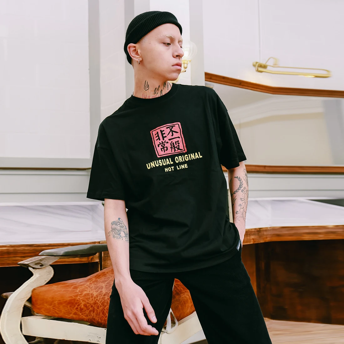 Aelfric/футболка в китайском стиле с забавным принтом хип-хоп модная женская уличная