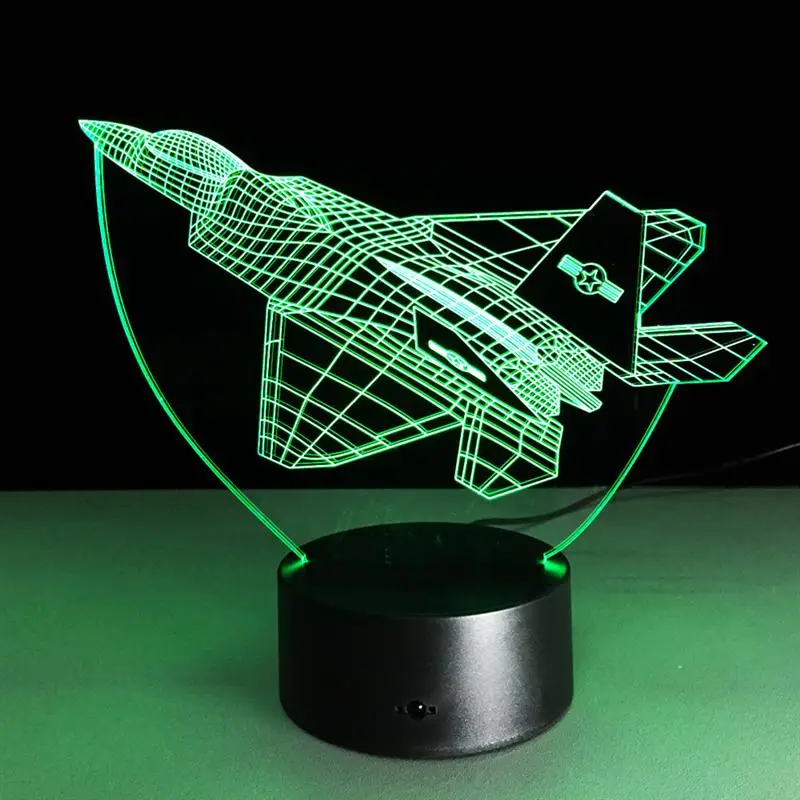3D научно Fi лампа видимого света эффект сенсорный выключатель Цвета изменения