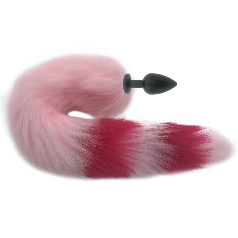 S/M/L Anal Sex Toy Plug Butt Dilator 40cm Pink and Red Fox Tail Female Male Masturbation Toys Adult Games H8-196D | Красота и
