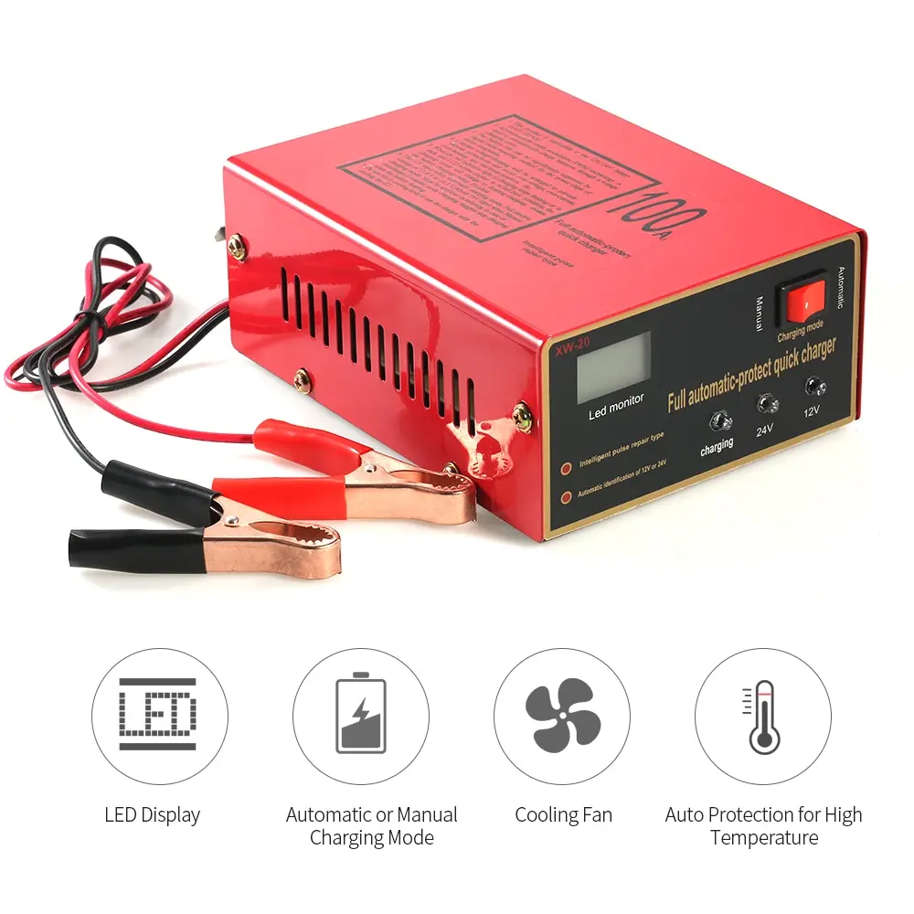 12V/24V интеллигентая (ый) автоматический светодиодный Зарядное устройство ремонт