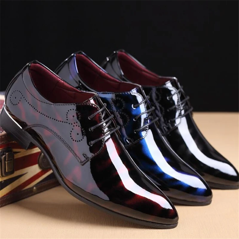 Мужские броги из натуральной кожи деловые классические туфли на шнуровке