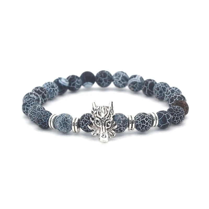 Браслет с бусинами в виде совы дракона черепахи |