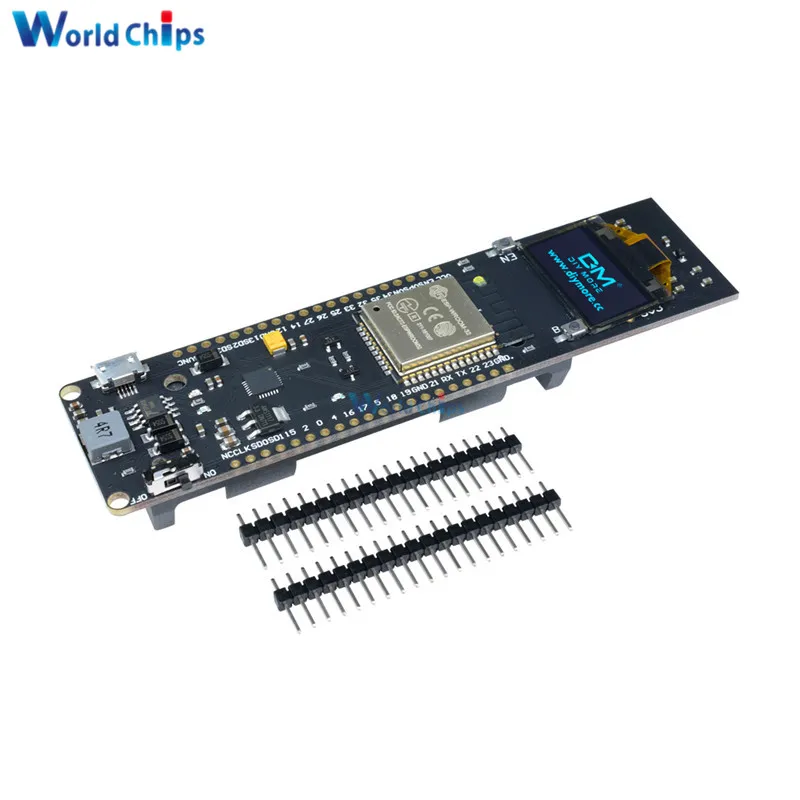 Blue 0,96 дюймовый oled-дисплей 18650 литиевая батарея WiFi Bluetooth щит ESP32 ESP-32 ESP8266 CP2102 модуль макетной платы - Цвет: Blue