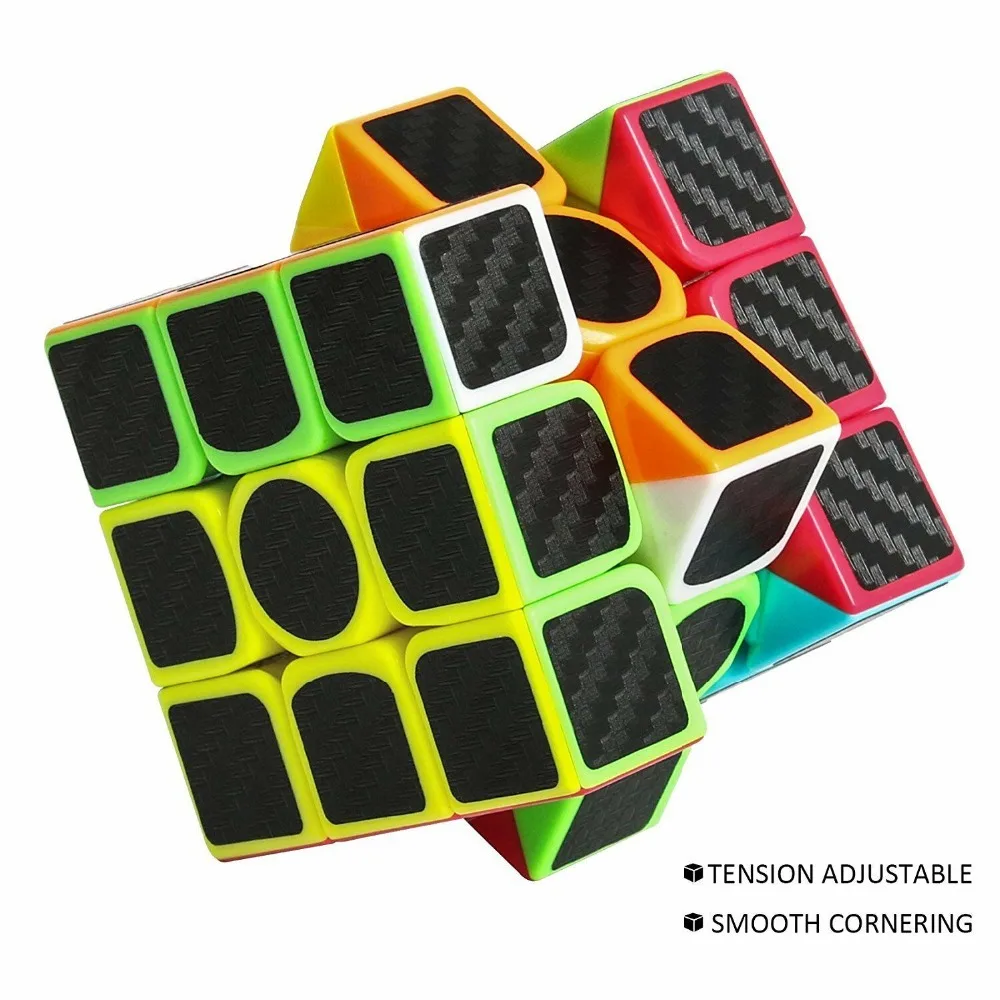 3x3x3 скоростной магический куб наклейка из углеродного волокна гладкая