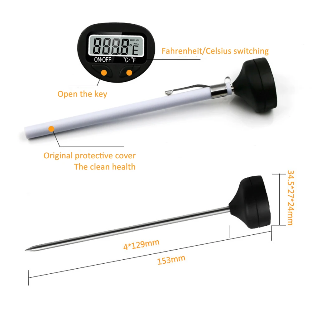 Digital Display Food Milk Water Cooking Temperature Thermometer Probe | Дом и сад