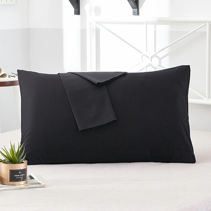 

Pure Cotton Pillow Case Soft High-Grade Pillowcase Various Specifications Solid Color Pillow Cover 1Pc