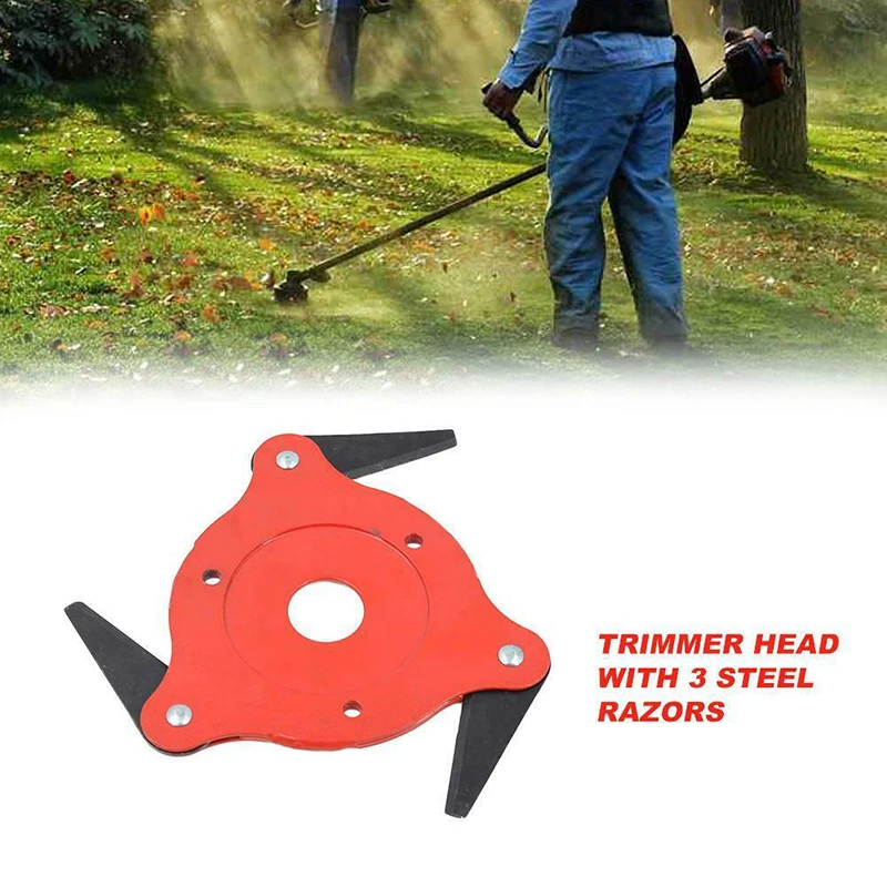 Easy To Install 3 Leaves Trimmer Cutter For Lawn Mower Grass Eater Head 65Mn Steel | Инструменты