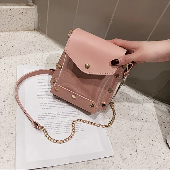 Роскошная женская прозрачная сумочка пляжный клатч-желе из искусственной кожи