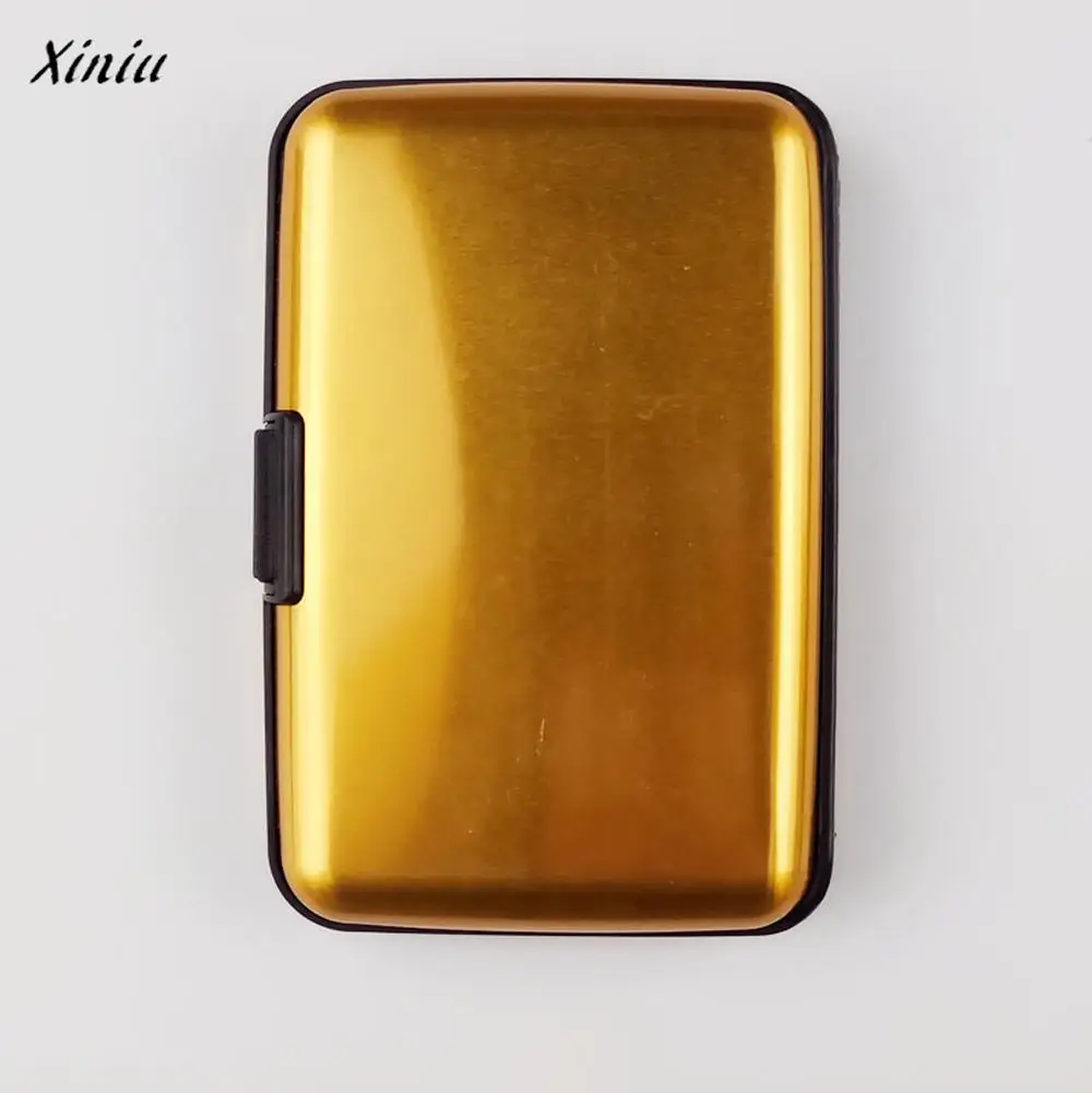 Тонкий Алюминиевый бумажник с радиочастотной идентификацией для мужчин и женщин