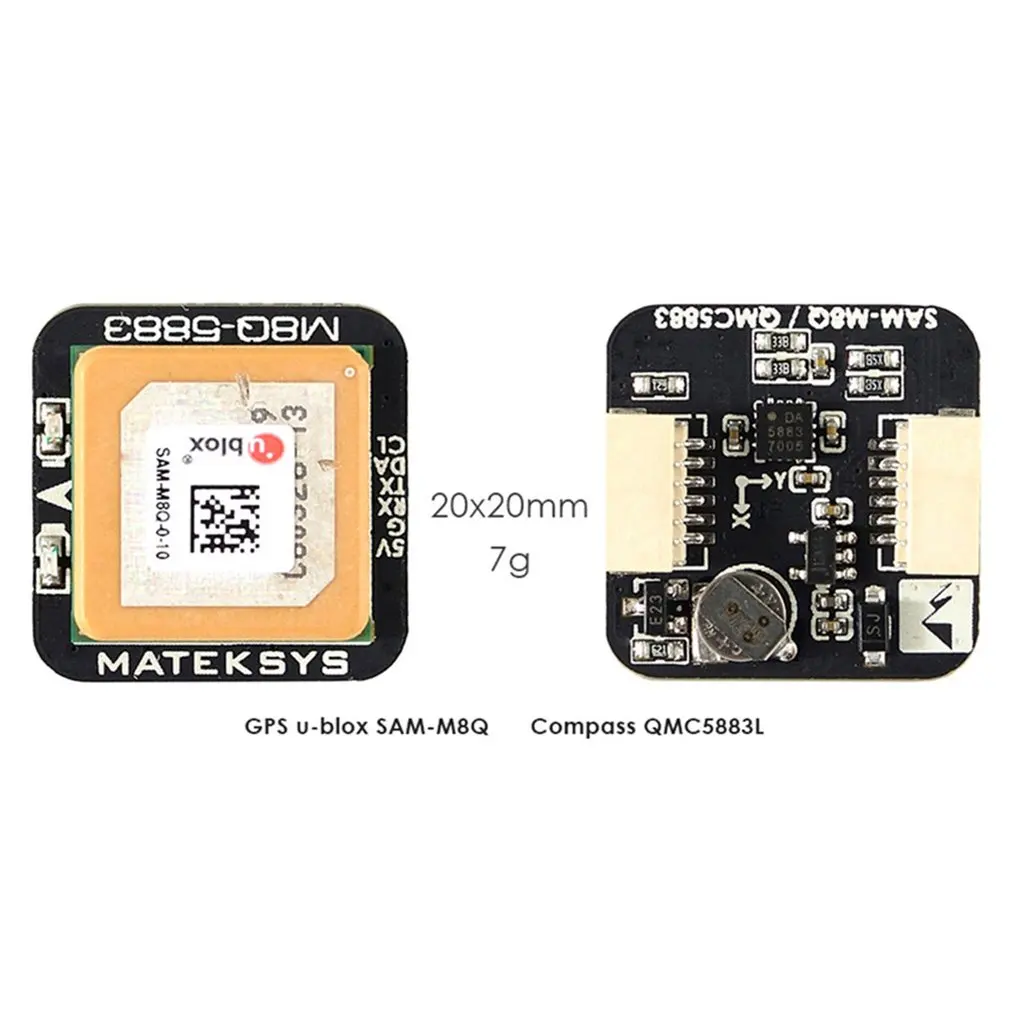 Matek System M8Q5883 Ublox SAMM8Q мини gps с QMC5883L компасом модуль для RC FPV гоночный Дрон Qudcopter