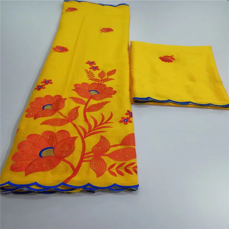 Последние 5 ярдов + 2 Африканская Хлопковая кружевная ткань высокого качества 2019