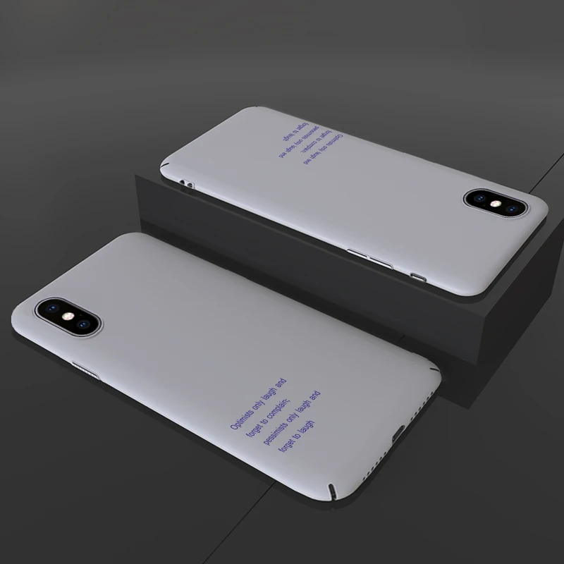 ADKO Ultra Slim Soft Touch PC Case For iPhone X xs max Matte Simple Phone Cement Grey Color Cover Coque XR |