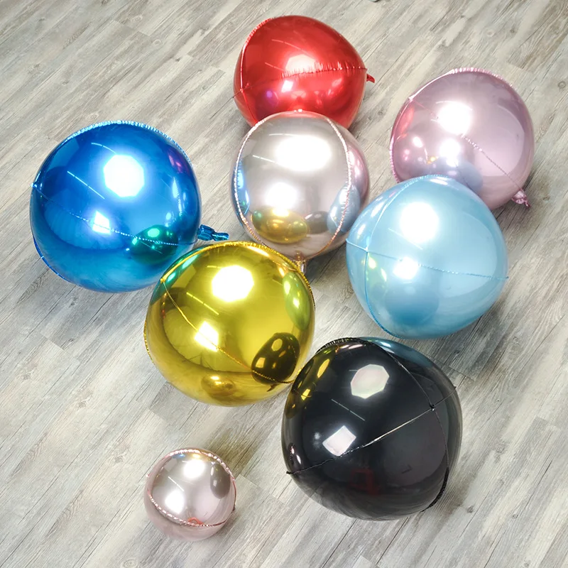 

20pcs 18inch 14colors 4D Round Aluminum Foil Balloons Metal Balloon Wedding Decoration Birthday Party Helium Ballon Supplies