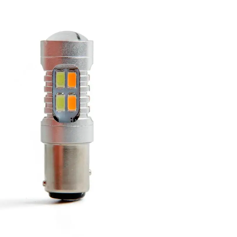 Двухцветные лампы новинка 2019 1 шт. 1157 BAY15D 5630 5730 20 SMD янтарный белый светодиодный