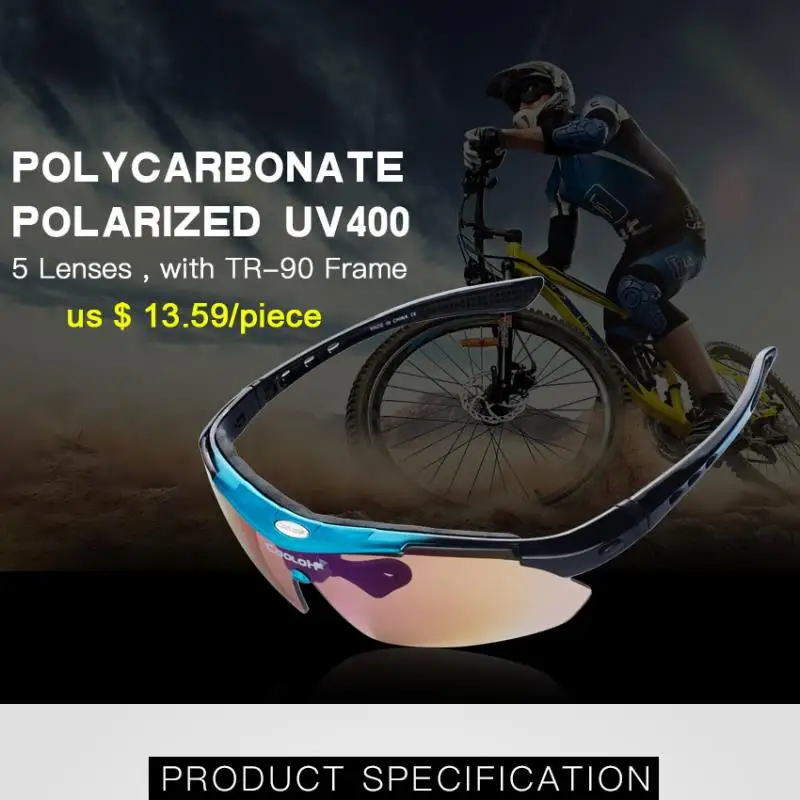 MTB 5 поляризованные линзы UV400 Велоспорт Очки открытый Для женщин мужские унисекс для верховой езды Рыбалка Спорт Солнцезащитные очки для женщин очки