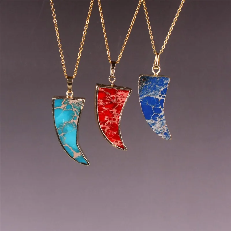 Женское ожерелье ручной работы с кулоном из натурального камня | Украшения и