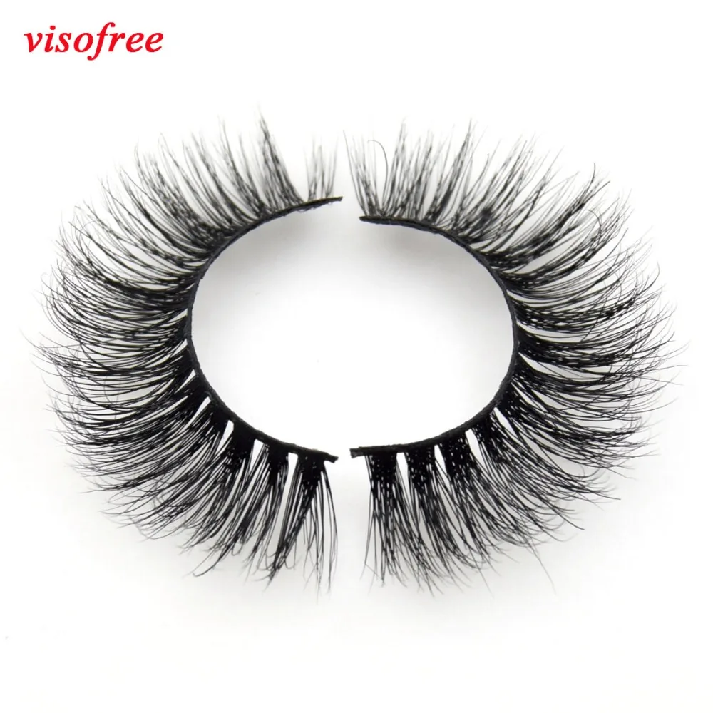 Visofree ресницы 3D норковые пересекающие накладные ручная работа полные полосы для