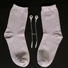 Большого размера, проводящие Серебристые Разноцветные носки, биомассажные носки, используются для десенфототехники с кабелем