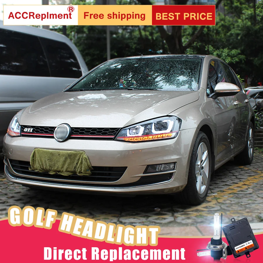 2 шт. светодиодный ные фары для VW Golf 7 2013 2014 Автомобильные ангельские глазки