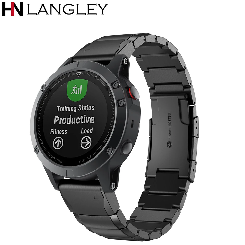 Высококачественный ремешок из нержавеющей стали для Garmin Fenix 5 5X 5S, классический Quickfit, металлический ремешок для часов, модные ремешки для часов