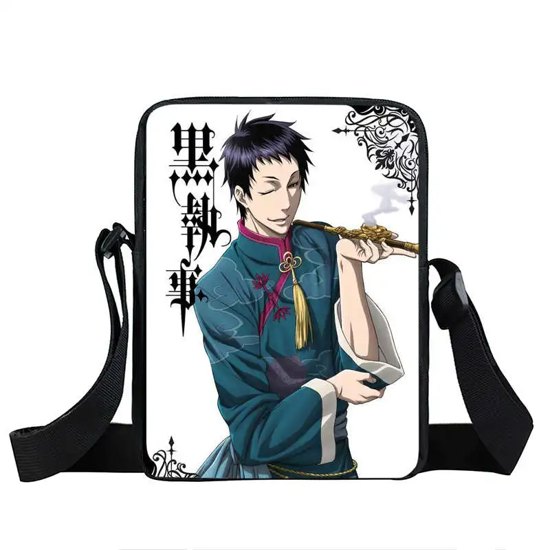 xkb hzs07 Аниме Черный дворецкий мини сумка для подростков Kuroshitsuji Ciel Sebastian Черный Дворецкий девочек сумки через плечо Детская сумка на плечо - Цвет: xkb hzs07