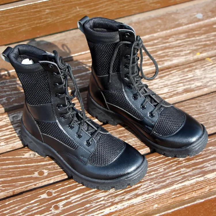 Летние мужские военные ботинки botas hombre армейские ботинки кожаные Легкие уличные высокие сетчатые дышащие боевые тактические сапоги