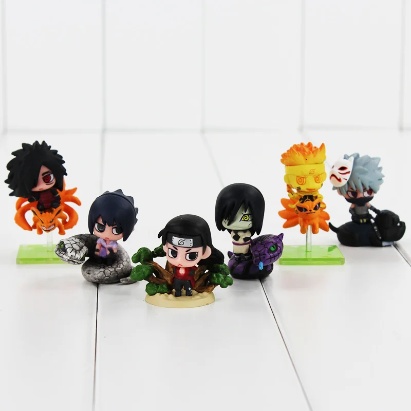 Новая версия 6 шт./лот мини Экшн фигурки из ПВХ игрушки куклы|hatake kakashi|uzumaki narutouchiha