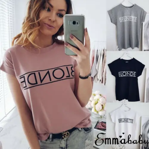 Модная Женская Базовая футболка с коротким рукавом Летние повседневные топы