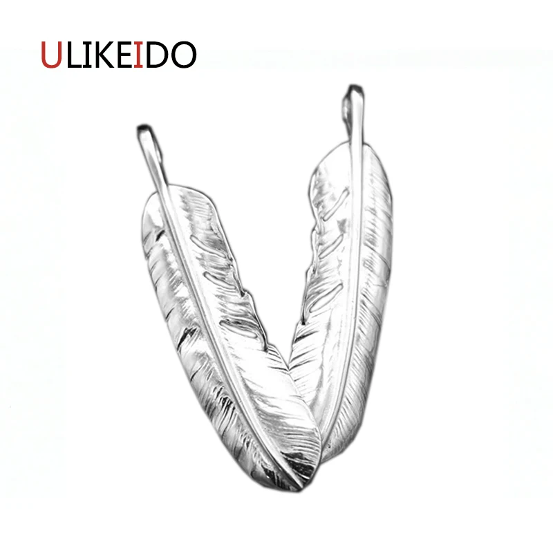 

100% Pure 925 Sterling Silver Pendant Fashion Charms Takahashi Goros Eagle Feather Chain Jewelry Necklace New Popular Gift 196